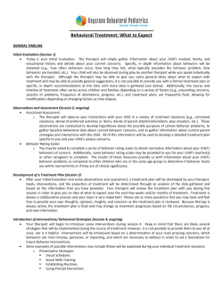 Behavioral Treatment: What to Expect