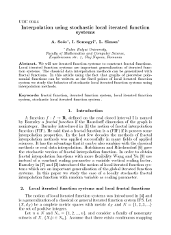 Interpolation using stochastic local iterated function systems