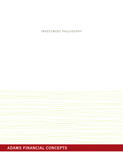 AFC Investment Philosophy - Adams Financial Concepts