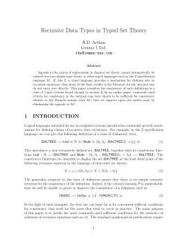 Recursive Data Types in Typed Set Theory