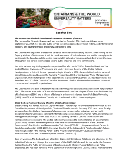 THE ONTARIO COUNCIL FOR INTERNATIONAL COOPERATION