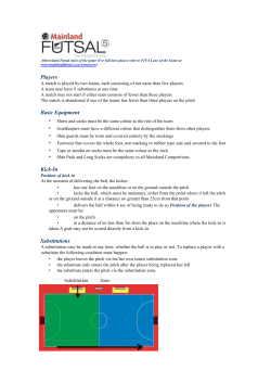 Abbreviated Futsal Laws