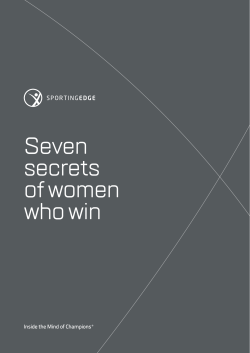 Seven secrets of women who win