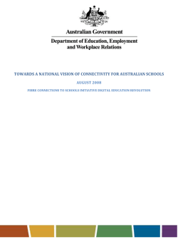 National Vision of Connectivity - Department of Education and Training