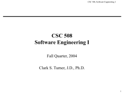 ICS 121 Introduction to Software Engineering