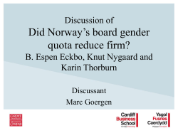 Did Norway`s board gender quota reduce firm?