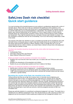 SafeLives DASH guidance