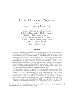 Incremental Knowledge Acquisition for Non