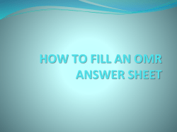 HOW TO FILL AN OMR ANSWER SHEET