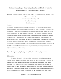 Copyright &copy; 2011 Michael Schuckers National Hockey League