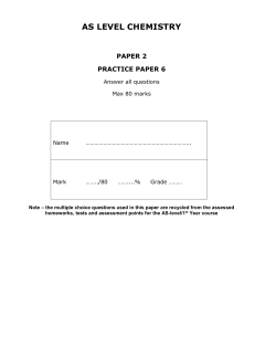 AS Paper 2 Practice Paper 6 - A