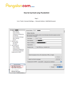 How Set Up Email using Thunderbird