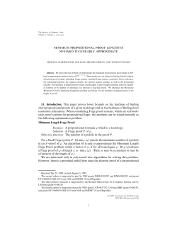 MINIMUM PROPOSITIONAL PROOF LENGTH IS NP