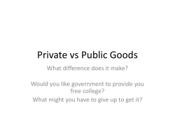 Private vs Public Goods