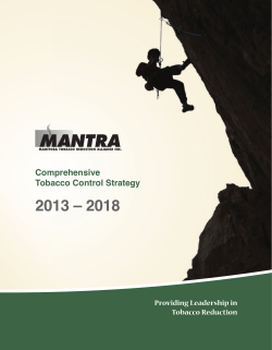 Comprehensive Tobacco Control Strategy