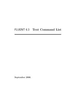 FLUENT 6.3 Text Command List