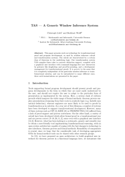 TAS &mdash; A Generic Window Inference System - FB3