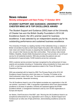 Chester wins 2014 UK Excellence Award