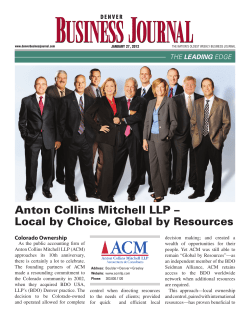 Anton Collins Mitchell LLP &ndash; Local by Choice, Global