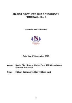 MARIST BROTHERS OLD BOYS RUGBY FOOTBALL CLUB