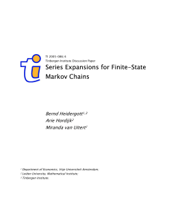 Series Expansions for Finite-State Markov Chains