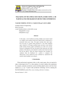 tracking of multiple soccer players using a 3d particle filter based on