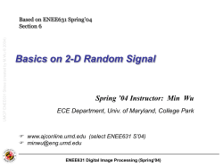 6)2D Random Signals