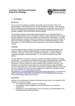 Learning, Teaching and Student Experience Strategy