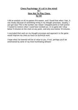 Psychology - Exeter Chess Club