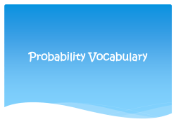 Probability Vocabulary