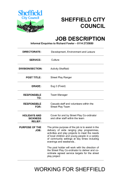 Sheffield City Council job vacancies