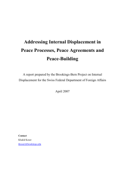 Addressing Internal Displacement in Peace Processes
