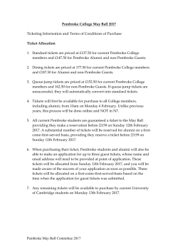 Pembroke May Ball Committee 2017 Pembroke College May Ball