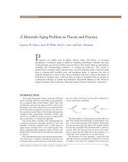 A Materials Aging Problem in Theory and Practice