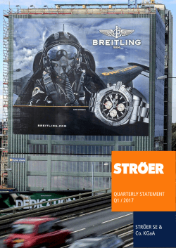 QUARTERLY STATEMENT Q1 / 2017 STRÖER