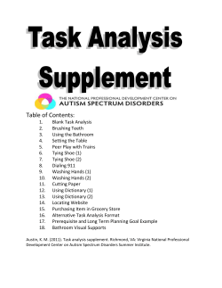 Task Analysis