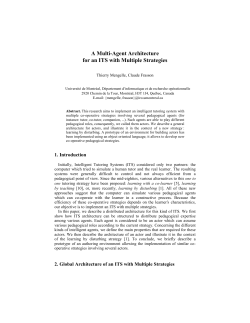 A Multi-Agent Architecture for an ITS with Multiple Strategies