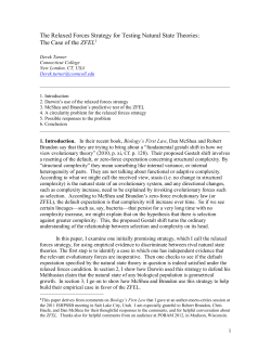 The Relaxed Forces Strategy for Testing Natural State Theories: The