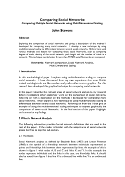Chapter 7 * Comparing Networks