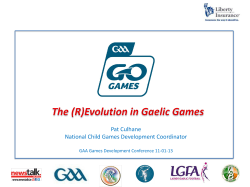 (R)Evolution in Gaelic Games