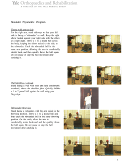 Shoulder Plyometric Program