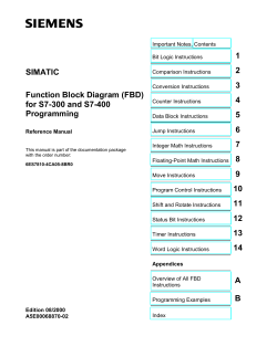 1 2 3 4 5 6 7 9 10 11 12 13 14 A B SIMATIC Function Block Diagram