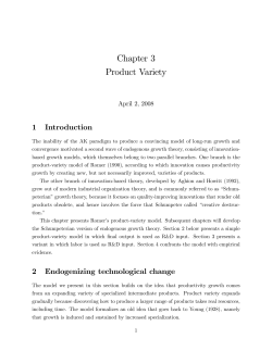 Chapter 3 Product Variety