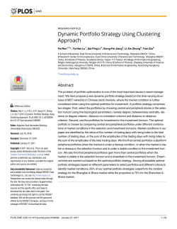 Dynamic Portfolio Strategy Using Clustering Approach