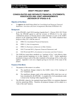 DRAFT PROJECT BRIEF: CONSOLIDATED AND SEPARATE