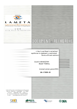 How to use Rosen`s normalized equilibrium to implement a