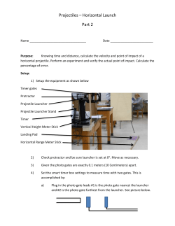 Projectil motion lab part 2