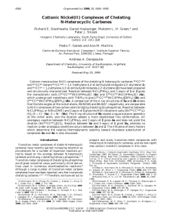 Cationic Nickel(II) Complexes of Chelating N