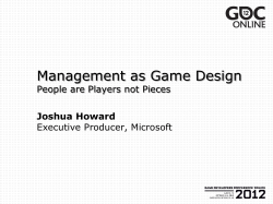 GDC Online 2012 Management as Game Design