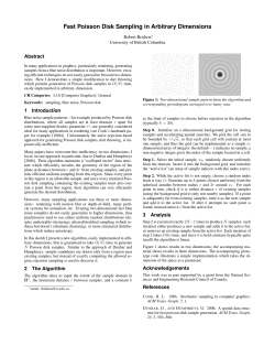 Fast Poisson Disk Sampling in Arbitrary Dimensions